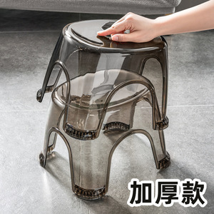 Acrylic <b>Plastic</b> <b>Stool</b> With Non Slip Pad Design For Indoor Use - Product Image 3