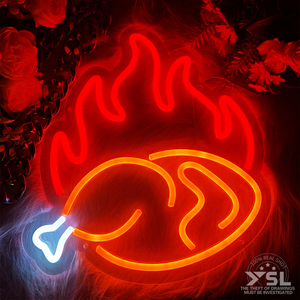 BBQ Neon Sign LED Neon Light, multi-color <b>wall</b> decor, plug powered, static display, ideal for bar decoration. - Product Image 1