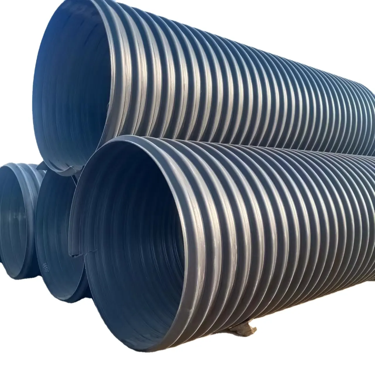 Nhựa sóng Khói Loại bỏ kim loại đường kính lớn dòng thép trắng giá ngầm ống nước nhựa 15 cống ống