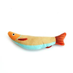 Juguete creativo duradero para gatos en forma de pez, divertido juguete de algodón para mascotas con hierba gatera para moler los dientes para perros, viene con bolsa de papel - Product Image 2