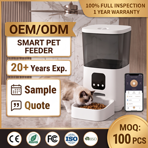 Distributeur automatique de <span class=keywords><strong>nourriture</strong></span> pour animaux de compagnie avec caméra OEM, contrôle Wi-Fi via application, minuterie, grande capacité 6L, pour chiens et chats - Product Image 1