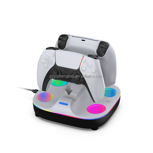 Dobe TP5-35115 Phổ Kép Nhanh Chóng Sạc Dock Cơ Sở Cho PS5 / PS5 Cạnh Trò Chơi Điều Khiển Phí Trạm Với Bầu Không Khí Ánh Sáng - Product Image 3