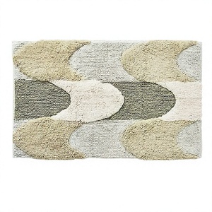Alfombrillas de Baño ITHL BM-113 de Algodón Puro, Hechas a Máquina, Ecológicas, con Diseño Floral Estilo Americano, Forma Rectangular Resistente - Product Image 1