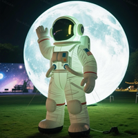 Spaceman gonflable personnalisé en PVC de 3m, 4m, 5m avec lumières LED, résistant aux intempéries, décoration publicitaire pour événements