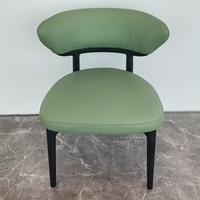 Vente directe d’usine design moderne et simple chaise à manger en cuir véritable de haute qualité éponge en forme spéciale chais