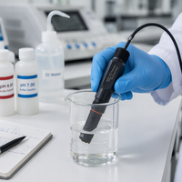 Analyseur d'eau numérique industriel LMS-PH100 avec sortie RS485, sonde de température, capteur de pH, équipement de test de la qualité de l'eau pour l'aquaculture
