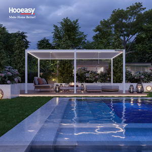 Pérgola Bioclimática de Aluminio Motorizada Hooeasy, Pabellón Impermeable para Jardín de Fácil Montaje - Product Image 4