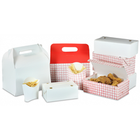 Boîte à hamburger en carton kraft jetable avec logo personnalisé, toutes tailles, nouveau design 2024
