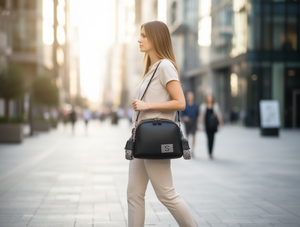 Borsa a Tracolla da Donna 7 Pollici in Microfibra Pelle Sintetica Resistente all'Acqua con Decorazione a Lettere per Uso Quotidiano - Product Image 2