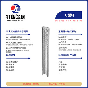 Clavo Tipo C Ding Lang Jin Shu C17C24 de Acero Inoxidable Galvanizado con Aleación de Zinc, Cabeza Plana y Punta de Cincel - Product Image 5