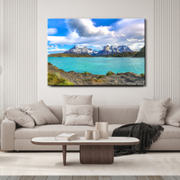 Impression acrylique moderne, art mural, paysage de montagne et de lac, affiche de décoration intérieure, tableau pour salon, peinture sur toile sans cadre