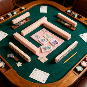 Juego de Mahjong Acrílico Estilo Americano, Inspirado en París, Color Rosa, 160 Fichas, Juego de Mesa, Entretenimiento para el Hogar, Ideal para Regalo - Product Image 2