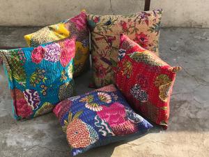 Vintage-Inspired Perfect Handmade Covers Cushion Pillows Hand Patchwork Cotton <b>Floor</b> Pillow for Wholesale Price - Product Image 3