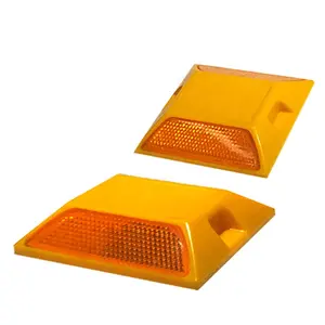 Hot Sale Reflective Safety Products Double Sides Traffic Warning Highway Yellow ABS Road Stud