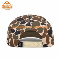 Jual Panas Kualitas Tinggi Patch Kulit Karet Patch Logo Kustom Laser Lubang Camo 5 Panel Topi Bisbol Topi Golf Topi Olahraga