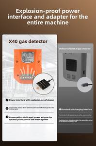 Testador de Gás Multi-Gás Portátil 4 em 1 X40 |   Monitor de Gás Perigoso Combustível SO2 para Inspeção de Segurança Industrial - Product Image 5
