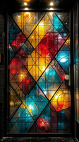 Panneau de verre dichroïque arc-en-ciel irisé, verre découpé et à bords usinés sur mesure pour la décoration des salles d'opéra et des bagages