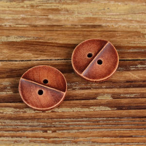 Botones de Madera Vintage para Ropa Infantil, Redondos, Marrón <span class=keywords><strong>Rojizo</strong></span> Natural, con Dos Ojales y Decoración de Encaje, Patrón Cuadrado y Rectangular, al por Mayor - Product Image 4
