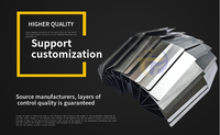 Couvre-guides de machine CNC en soufflet lamellaire flexible télescopique personnalisé en acier inoxydable pour protection renforcée