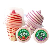 Prix de gros, crème glacée molle aromatisée aux fruits, goût sucré, crème glacée de luxe, 5,29 oz/gobelet, boîte, marque Tianbing, durée de conservation de 12 mois
