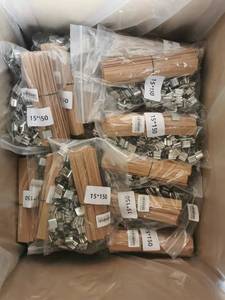 Support en <span class=keywords><strong>fer</strong></span> bougie parfumée mèche en bois sans fumée bougies à mèche en bois bougie à mèche en bois de haute qualité noix de coco - Product Image 6
