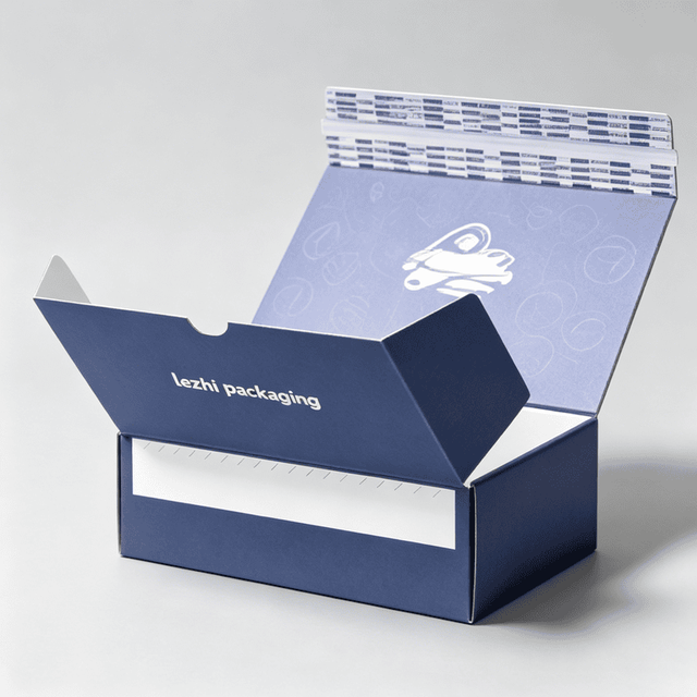 Personalized Cosmetic Zipper Double Sided Adhesive Corrugated Mailing Package Box