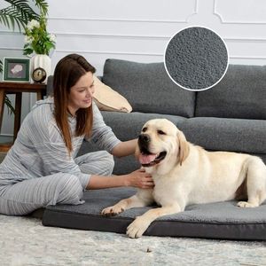TOMPO Lit pour animaux de compagnie coloré à usage latéral Grands lits doux et chauds pour chiens - Product Image 4