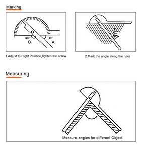 Thước Đo Góc Dụng Cụ Đo Đầu Vuông Bằng Thép Không Gỉ Cho Thợ Mộc Và Người Có Sở Thích Chế Biến Gỗ - Product Image 5