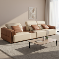 Modernes Umweltfreundliches Echtleder 3-Sitzer Modernes Sofa-Set Möbel Sektionales Modernes Langes Sofa Wohnzimmer-Sofa