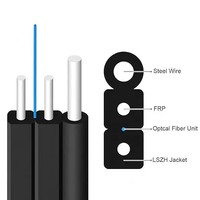 Cable de caída tipo arco FCJ GJYXCH(GJYXFCH) Cable de fibra óptica de comunicación Cable Ethernet Starlink sin halógenos de Bajo humo