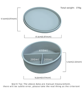Fiambrera redonda de silicona Yongli, patrón de estrella, rejilla de tres puntos con tapa, fiambrera aislada, caja Bento de alta temperatura de grado alimenticio - Product Image 6