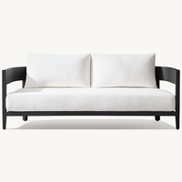Ensemble de canapés de jardin en aluminium de luxe - Design moderne, résistant aux intempéries, imperméable, coussins en mousse haute densité, respectueux de l'environnement