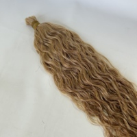 Cheveux humains indiens bruts naturels ondulés 100g en vrac pour tressage, pleins et épais, sans trame, extension de cheveux humains, prêts à être expédiés, vente chaude