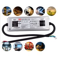 Alimentation LED à puissance constante réglable MEAN WELL XLG-200-12-A 92% d'efficacité IP67 DC 200W 12VDC