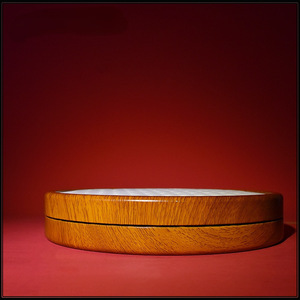 Round Walnut Wood Grain Jewelry Tray 68 Slots Earring <b>Ring</b> Storage Display Tray Microfiber Lined One Piece Model CX64 - Product Image 3