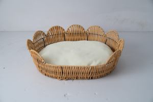 Ganzjahres-Haustier-Rattanhaus Umweltfreundliches Komfortables Haustierbett für Pelzige Freunde Weiden-Kunsthandwerk Katzenhaus - Product Image 3