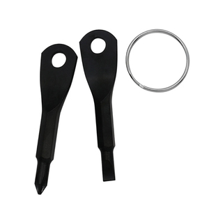 Mini Portable Self Defense Keychain <b>Set</b> Outdoor Multifunctional SurviveTool Screwdriver Personal Defence Key Ring Silver Black - Product Image 6