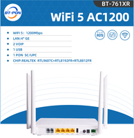 Routeur ONU FTTH WiFi double bande AC1200 4GE 2VOIP 2.4G/5.8G avec prise en charge XPON
