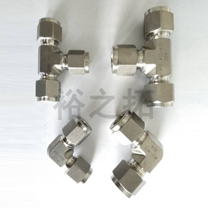 Raccord en T à compression en acier inoxydable, corps forgé de qualité 304, filetage fin, type réducteur - Product Image 2