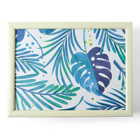 Plateau pour ordinateur portable en tissu écologique imprimé sur mesure, coussin en tissu, design moderne, léger, motif floral, forme rectangulaire