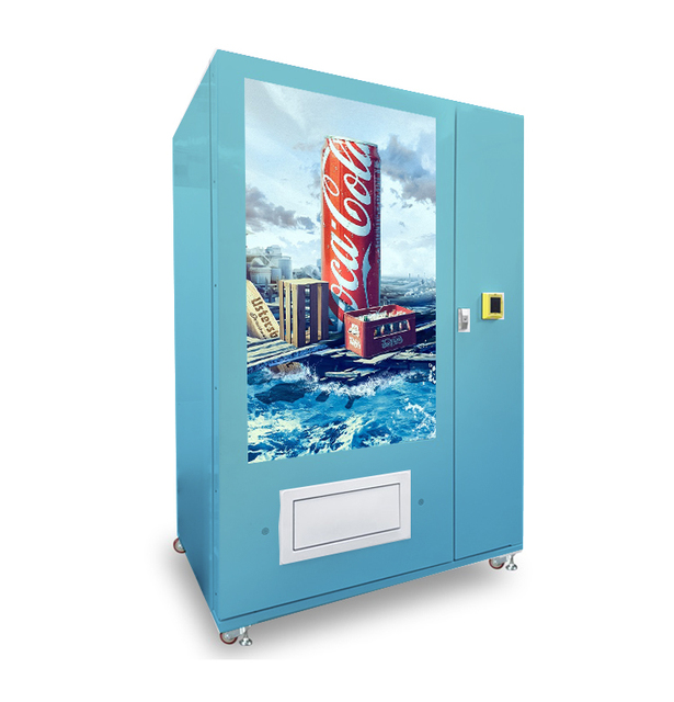 QR Code Vending Machine Malaysia Bottle Drinks Smart Vending Machine with Large Screen