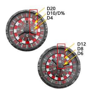 Kim loại 7-in-1 đôi Roulette xúc xắc quay con lăn bóng Carousel <span class=keywords><strong>Dice</strong></span> Set DND kim loại xúc xắc - Product Image 2