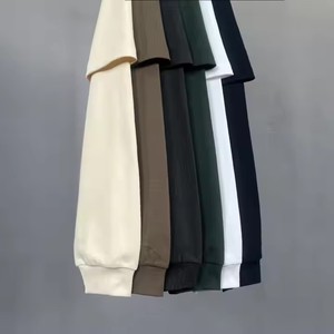 2024 nouveau T-Shirt à <span class=keywords><strong>manches</strong></span> <span class=keywords><strong>longues</strong></span> col rond surdimensionné pour hommes personnalisé <span class=keywords><strong>maillot</strong></span> Double couche avec faux deux pièces impression Design Technique lavée - Product Image 5