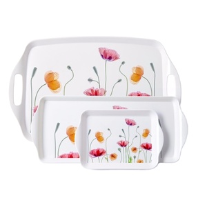 360Craft Large White Melamine Plastic Serviert ablett für Food Breakfast Tray