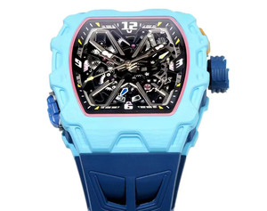 Reloj Deportivo de Lujo para Hombre, Modelo 3503, Color <span class=keywords><strong>Azul</strong></span> Zafiro, Ultra Ligero, de Fibra de Carbono, Mecánico Automático, Estilo Hip-Hop - Product Image 2