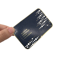 Tarjetas de visita de acero inoxidable de lujo de alta calidad Chip NFC inteligente Logotipo personalizado Espejo VIP Acabado dorado Código QR de frecuencia de 13,56 MHz