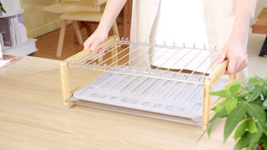 Tapis de séchage pour vaisselle en bambou et pierre, absorbant, en terre de diatomée, séchage rapide, pour comptoir de cuisine, design détachable, moderne - Product Image 5