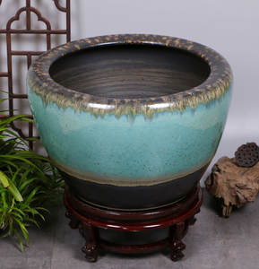 Jingdezhen Pot de fleur en céramique et bol de nénuphar <span class=keywords><strong>Bassin</strong></span> de <span class=keywords><strong>lotus</strong></span> Pot de jardin pour poisson rouge pour paysage aquatique scènes de vent et d'eau - Product Image 3