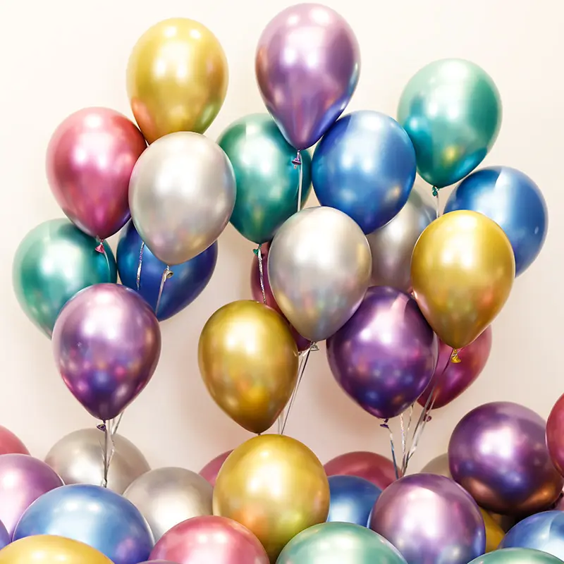 Tragen Sie Kaile Großhandel 12 Zoll hochwertige Metall Latex Ballon Farbe Helium Ballon Inflator Ballon