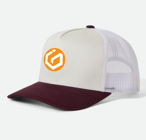 Casquette de camionneur classique à 5 panneaux avec logo brodé sur mesure Casquette de baseball à mailles ajustables en polyester tissé formel en coton tissé avec étiquette - Product Image 3